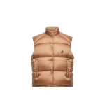 Moncler Tibb Reversible Down Gilet in Beige | Women's Vests and Gilets | Coveti