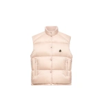 Moncler Tibb Reversible Down Gilet in Light Pink | Women's Vests and Gilets | Coveti