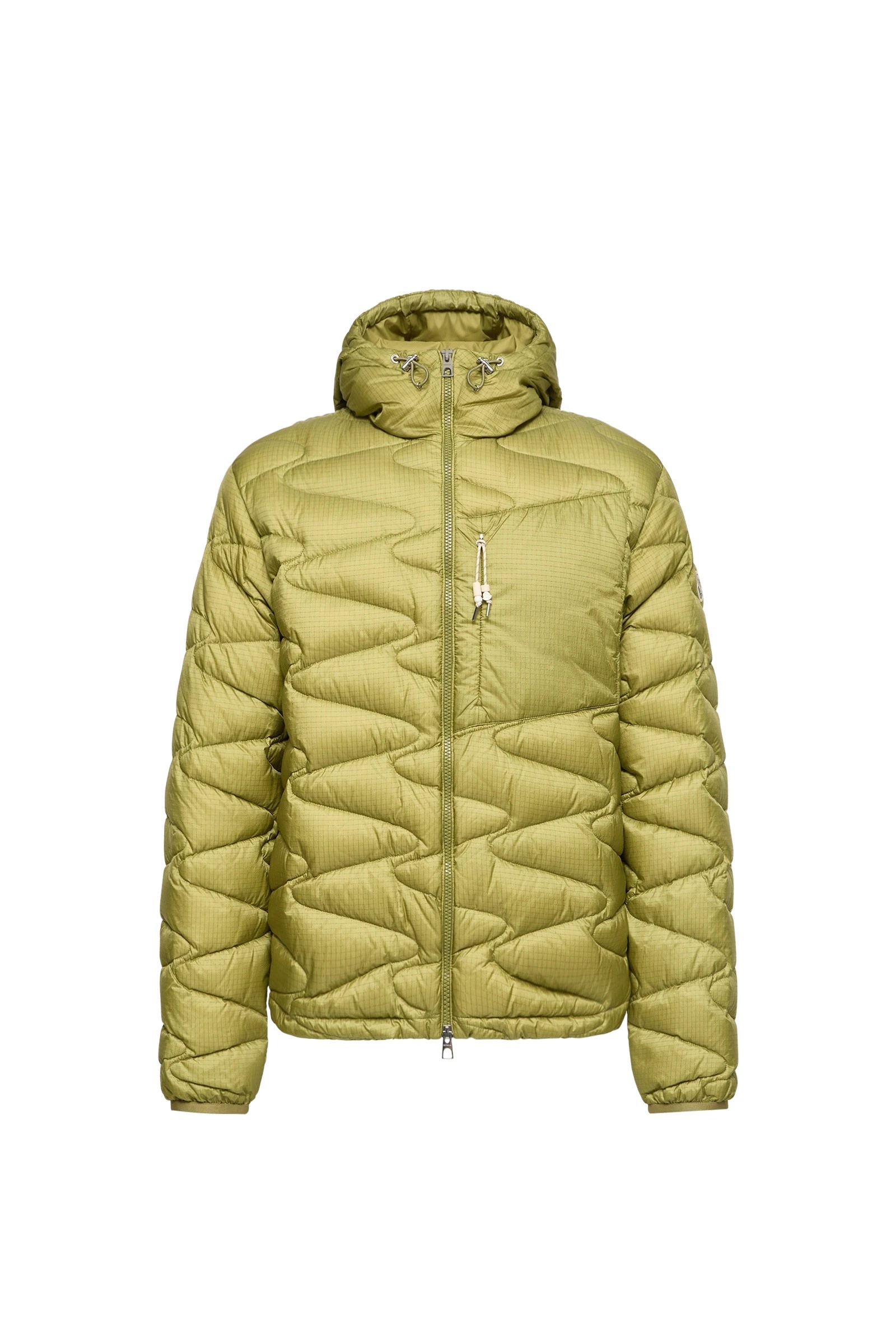 Moncler Tidone Hooded Wave Quilted Short Down Jacket in Lime Green Moncler Tidone Hooded Wave Quilted Short Down Jacket in Lime Green | Men's Jackets | Coveti