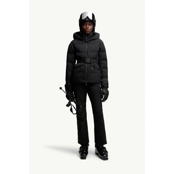 Moncler Tolima Hooded Insulated Ski Jacket in Black, view 2 | Women's Ski Jackets | Coveti