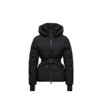 Moncler Tolima Hooded Insulated Ski Jacket in Black | Women's Ski Jackets | Coveti