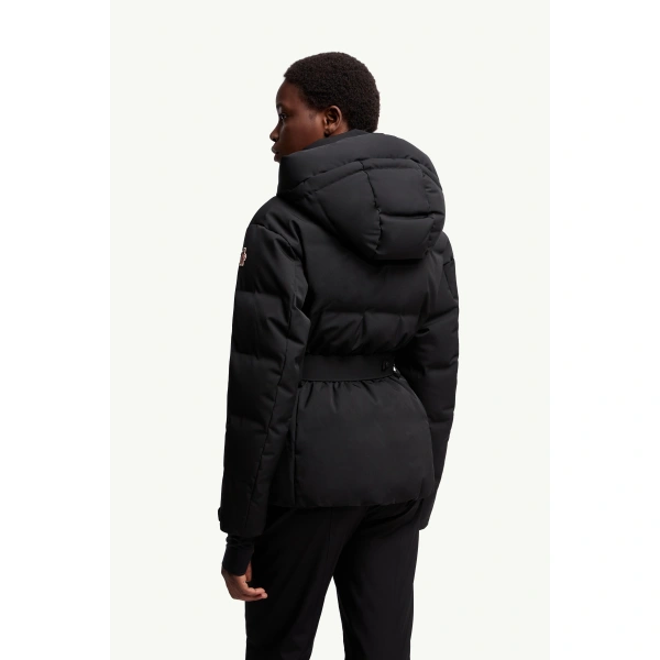 Moncler Tolima Hooded Insulated Ski Jacket in Black, view 5 | Women's Ski Jackets | Coveti