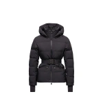 Moncler Tolima Hooded Insulated Ski Jacket in Navy Blue | Women's Ski Jackets | Coveti