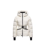 Moncler Tolima Hooded Insulated Ski Jacket in White | Women's Ski Jackets | Coveti