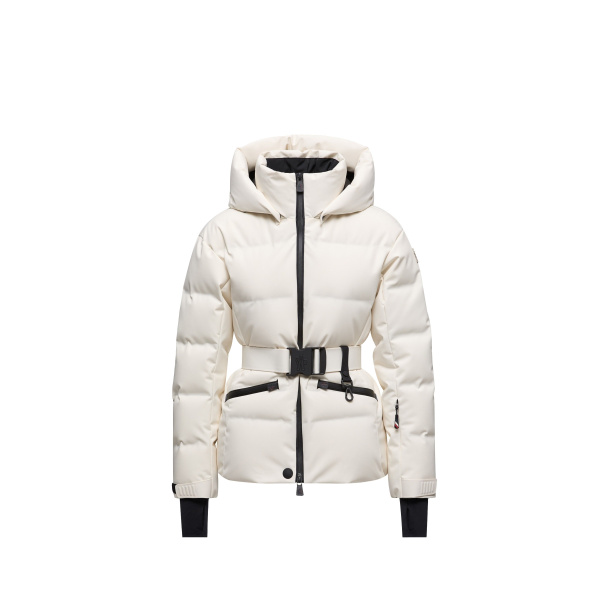 Moncler Tolima Hooded Insulated Ski Jacket in White | Women's Ski Jackets | Coveti