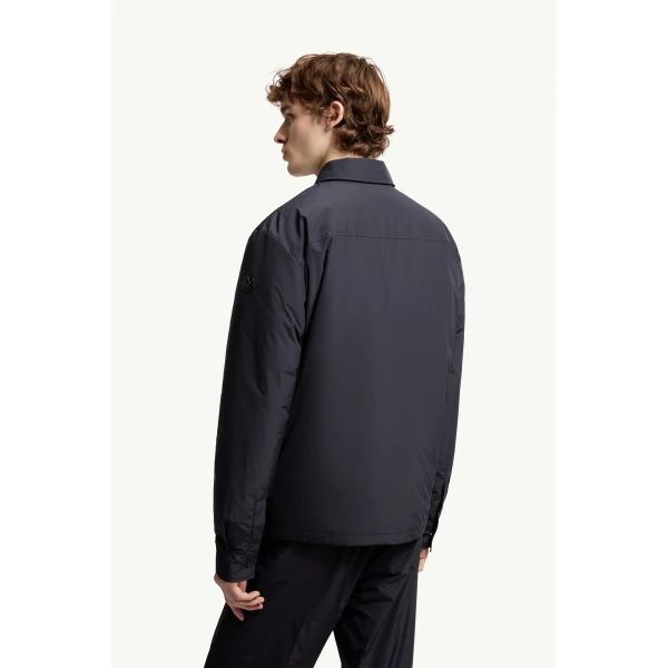 Moncler Tollymore Down Shirt Jacket in Navy Blue, view 5 | Men's Jackets | Coveti