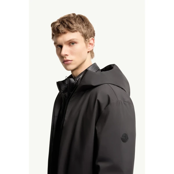 Moncler Trelatete Hooded Down Jacket in Black, view 3 | Men's Jackets | Coveti