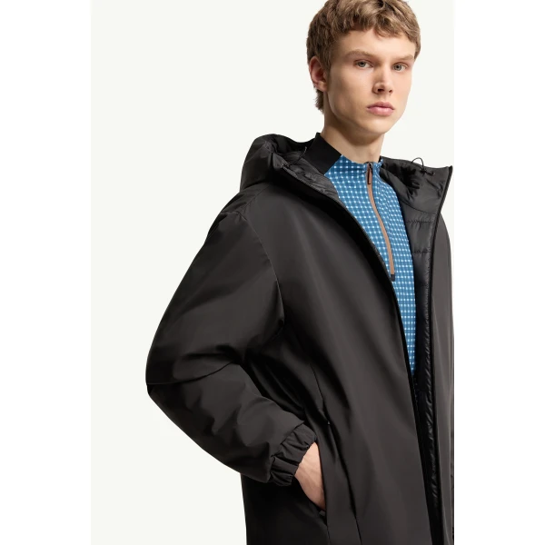 Moncler Trelatete Hooded Down Jacket in Black, view 6 | Men's Jackets | Coveti