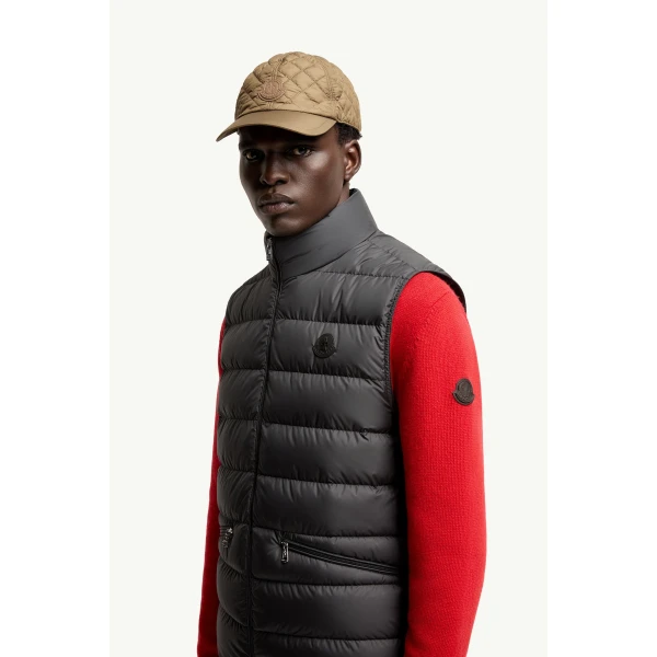Moncler Treompan Down Gilet in Black, view 3 | Men's Jackets | Coveti