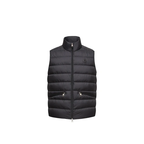 Moncler Treompan Down Gilet in Black | Men's Jackets | Coveti