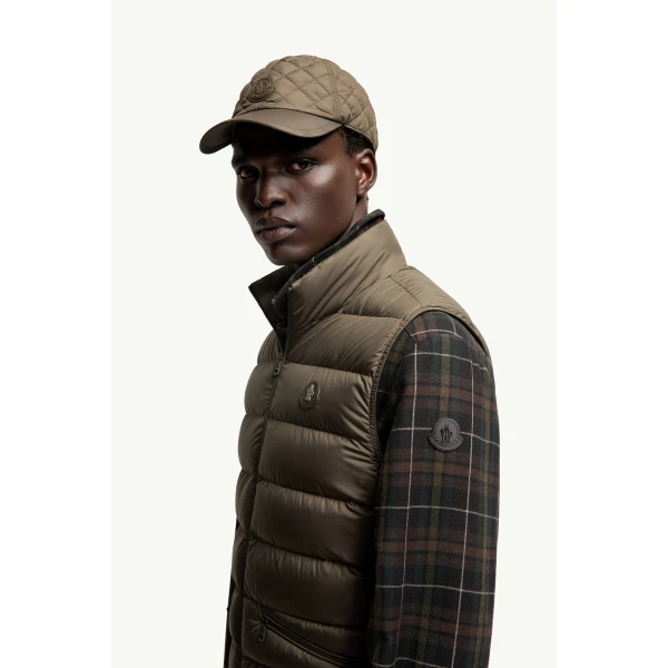 Moncler Treompan Down Gilet in Olive Green, view 3 | Men's Jackets | Coveti