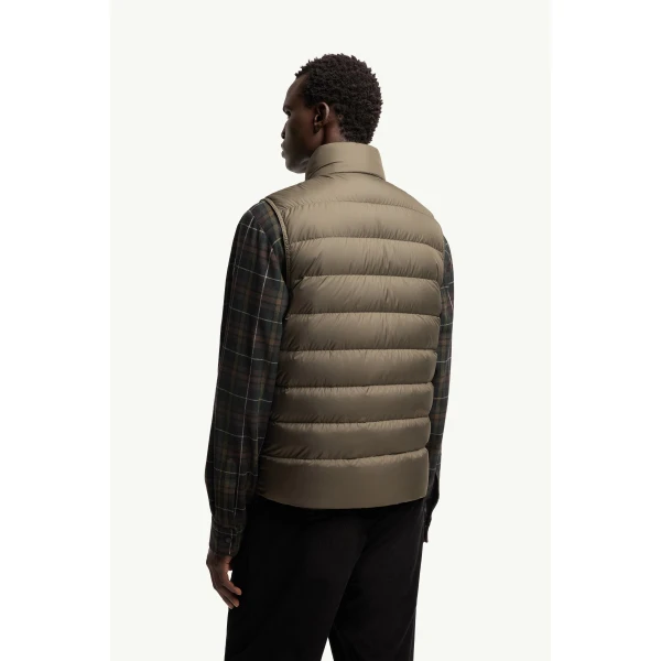 Moncler Treompan Down Gilet in Olive Green, view 5 | Men's Jackets | Coveti