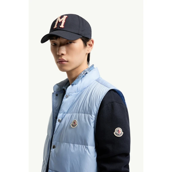 Moncler Tuquerouye Down Gilet in Light Blue, view 3 | Men's Jackets | Coveti
