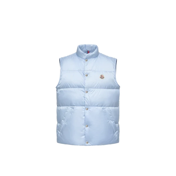 Moncler Tuquerouye Down Gilet in Light Blue | Men's Jackets | Coveti
