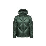 Moncler Valclaire Hooded Diamond-Quilted Down Jacket in Dark Green | Men's Jackets | Coveti