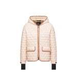 Moncler Valfassa Mountain Quilted Hooded Short Down Jacket in Light Pink | Women's Puffer Jackets | Coveti