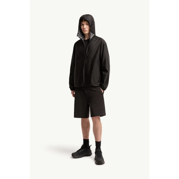 Moncler Vandelli Reversible Hooded Jacket in Black, view 2 | Men's Jackets | Coveti