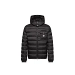 Moncler Verith Hooded Short Down Jacket in Black | Men's Jackets | Coveti