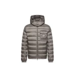 Moncler Verith Hooded Short Down Jacket in Gray | Men's Jackets | Coveti