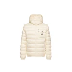 Moncler Verith Hooded Short Down Jacket in White | Men's Jackets | Coveti