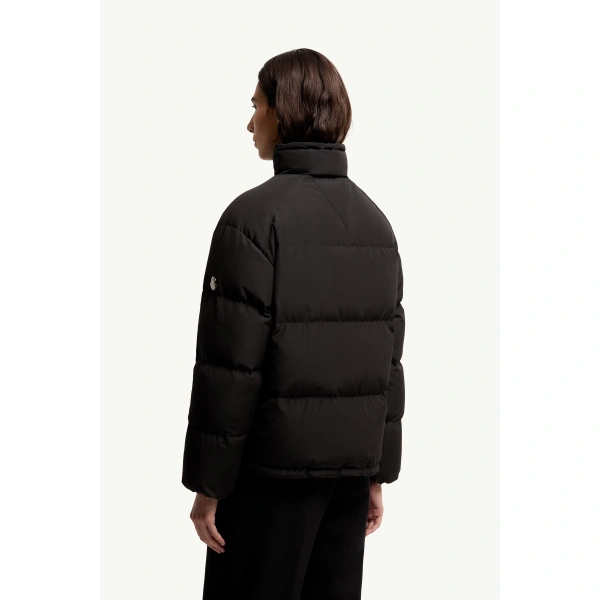 Moncler Verone Short Down Jacket in Black, view 5 | Women's Puffer Jackets | Coveti