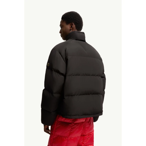 Moncler Verone Short Down Jacket in Black, view 5 | Men's Jackets | Coveti