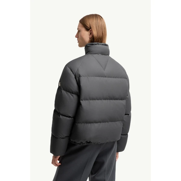 Moncler Verone Short Down Jacket in Dark Gray, view 5 | Men's Jackets | Coveti
