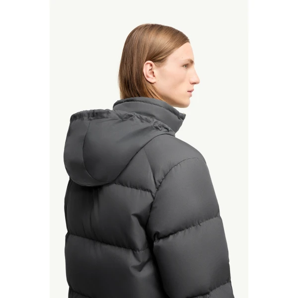 Moncler Verone Short Down Jacket in Dark Gray, view 6 | Men's Jackets | Coveti