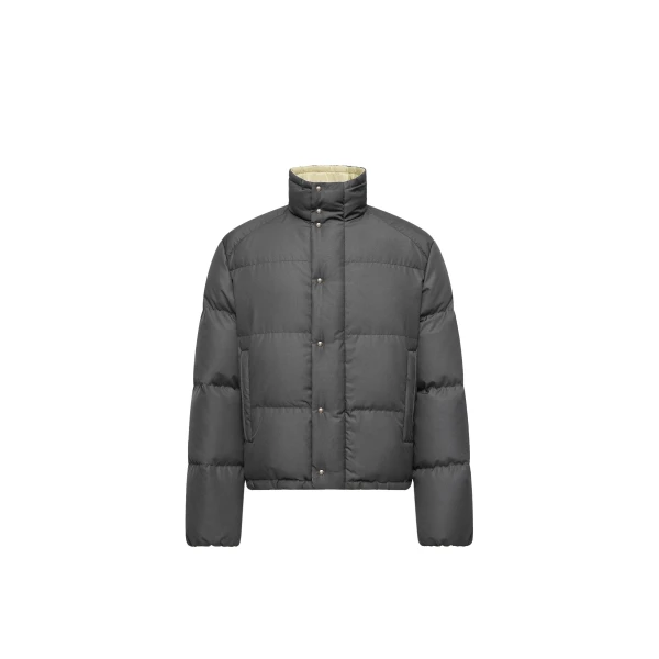 Moncler Verone Short Down Jacket in Dark Gray | Men's Jackets | Coveti