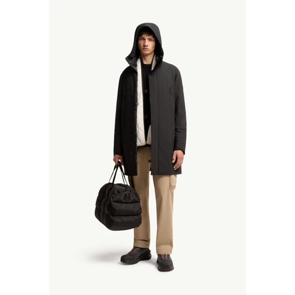 Moncler Vexin Long Parka in Black, view 2 | Men's Coats | Coveti