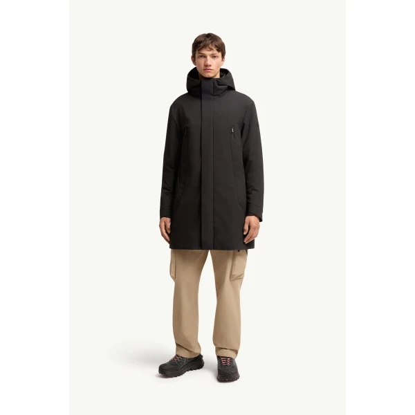 Moncler Vexin Long Parka in Black, view 4 | Men's Coats | Coveti