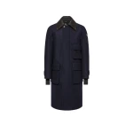 Moncler Villard Long Padded Jacket in Dark Blue | Men's Coats | Coveti