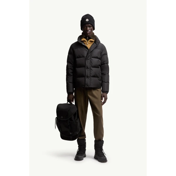 Moncler Virolais Short Down Jacket in Black, view 2 | Men's Jackets | Coveti