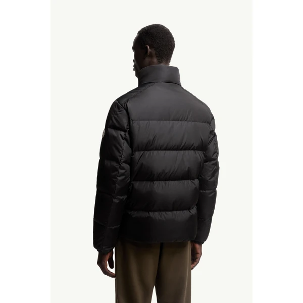 Moncler Virolais Short Down Jacket in Black, view 5 | Men's Jackets | Coveti