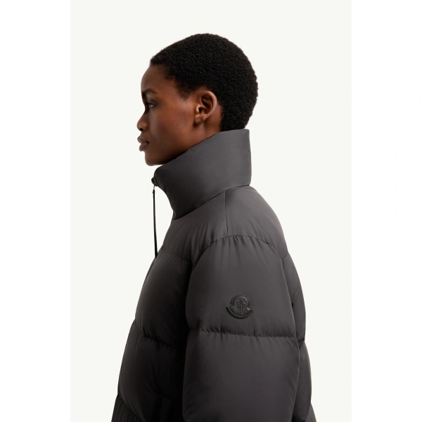 Moncler Vivantesse Short Down Jacket in Black, view 3 | Women's Puffer Jackets | Coveti