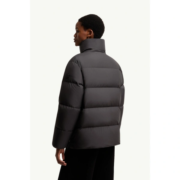 Moncler Vivantesse Short Down Jacket in Black, view 5 | Women's Puffer Jackets | Coveti