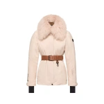 Moncler Vizelles Shearling-Trimmed Ski Jacket in Pink | Women's Ski Jackets | Coveti