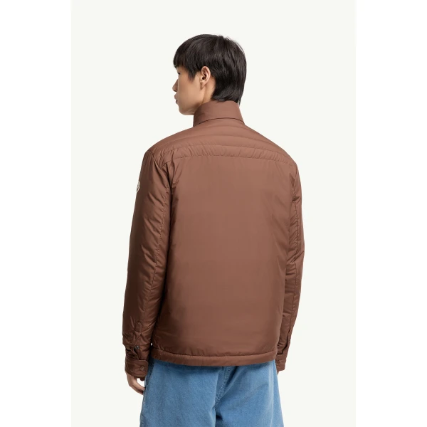 Moncler Vnorviane Short Down Jacket in Brown, view 5 | Men's Jackets | Coveti