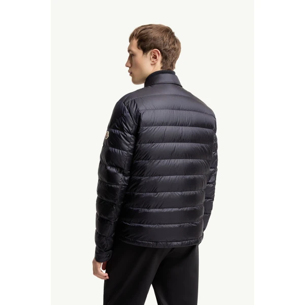 Moncler Vydori 3-in-1 Short Down Jacket in Navy Blue, view 5 | Men's Jackets | Coveti