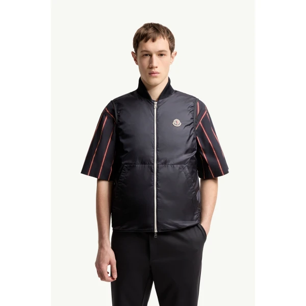 Moncler Vydori 3-in-1 Short Down Jacket in Navy Blue, view 6 | Men's Jackets | Coveti