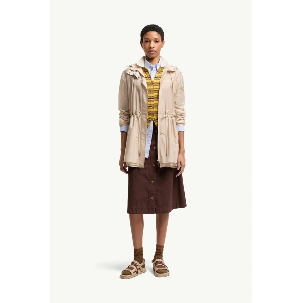 Moncler Weteau Hooded Jacket in Light Beige, view 2 | Women's Jackets | Coveti
