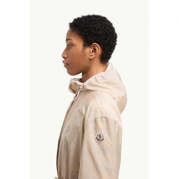 Moncler Weteau Hooded Jacket in Light Beige, view 3 | Women's Jackets | Coveti