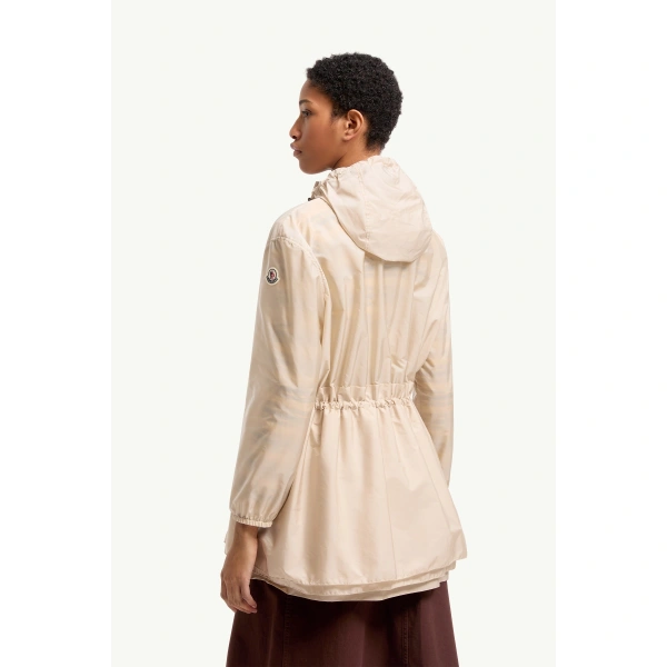 Moncler Weteau Hooded Jacket in Light Beige, view 5 | Women's Jackets | Coveti