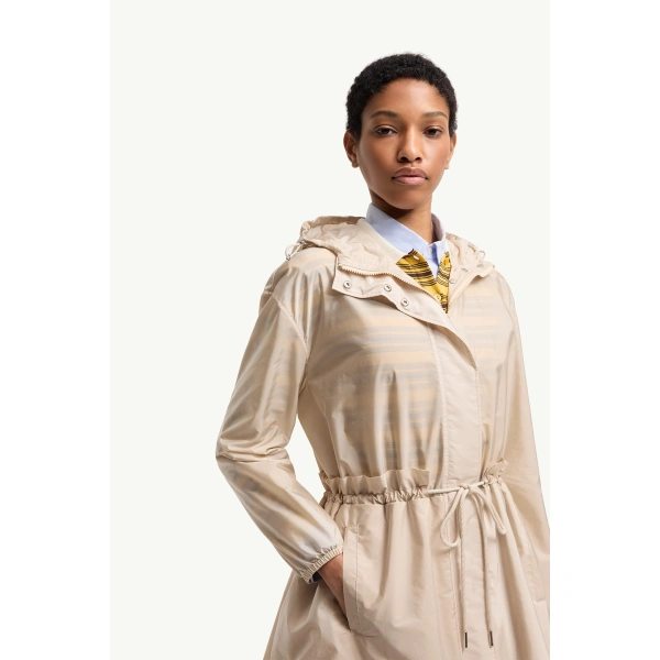 Moncler Weteau Hooded Jacket in Light Beige, view 6 | Women's Jackets | Coveti