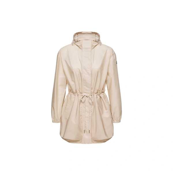 Moncler Weteau Hooded Jacket in Light Beige | Women's Jackets | Coveti
