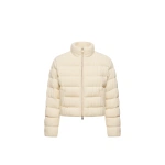 Moncler Wool & Cashmere Blend Padded Cardigan in White Ivory | Women's Cardigans | Coveti