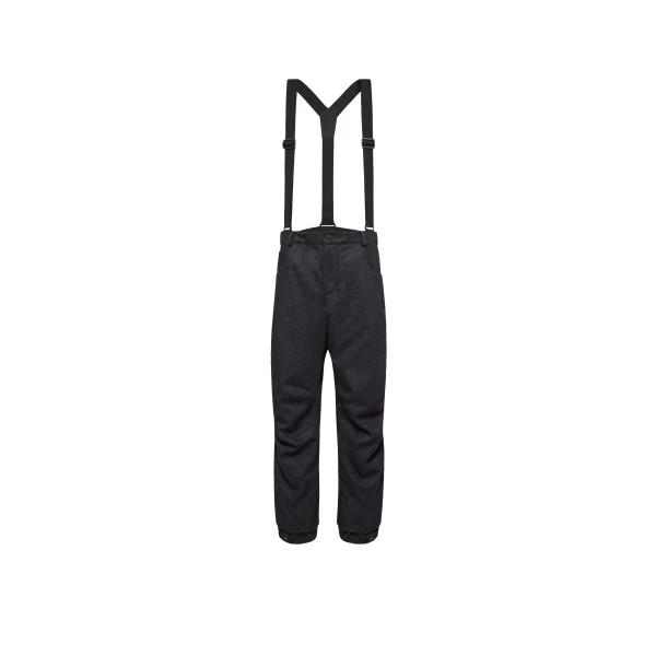 Moncler Wool Denim Ski Bib in Dark Blue | Men's Skiwear | Coveti
