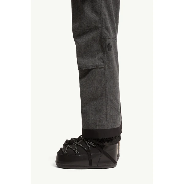 Moncler Wool Ski Trousers in Dark Gray, view 3 | Men's Skiwear | Coveti