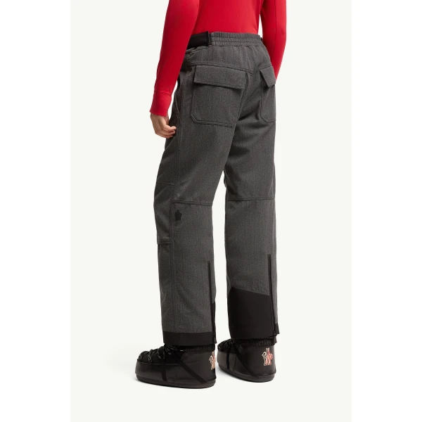 Moncler Wool Ski Trousers in Dark Gray, view 5 | Men's Skiwear | Coveti
