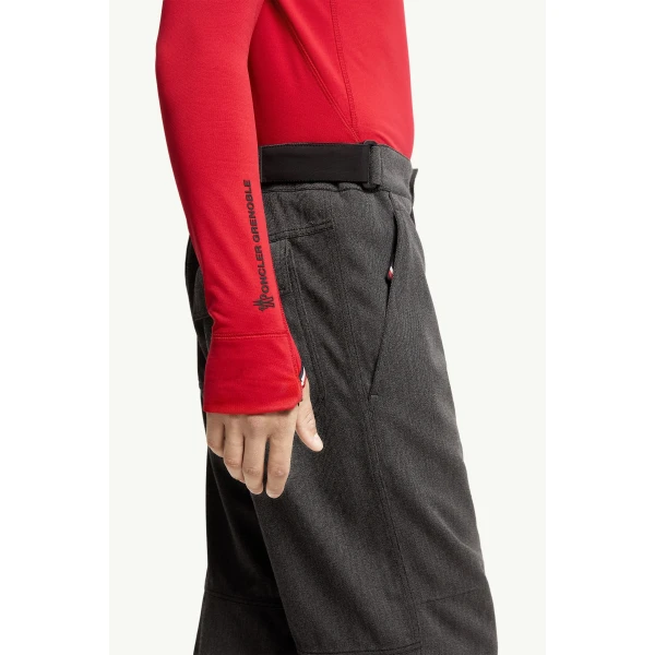 Moncler Wool Ski Trousers in Dark Gray, view 6 | Men's Skiwear | Coveti